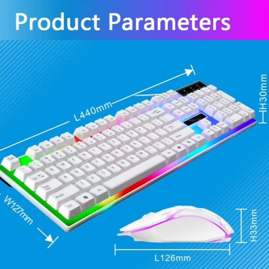 Premium Wired Gaming Keyboard and Mouse Combo - Ergonomic, High DPI